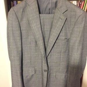 Grey Pint Striped 2 Button Suit